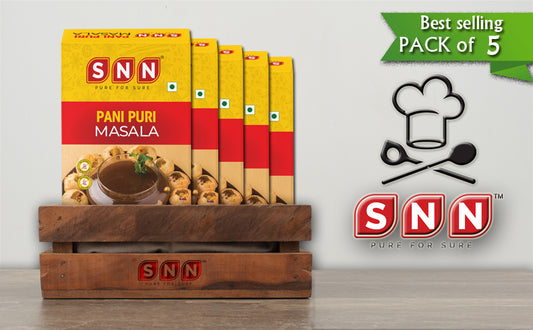 SNN Pani Puri Masala Pack of 5 - 100g each - SNN Foods