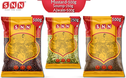 SNN Mustard 500g, Soump 250g & Ajwain 500g - SNN Foods