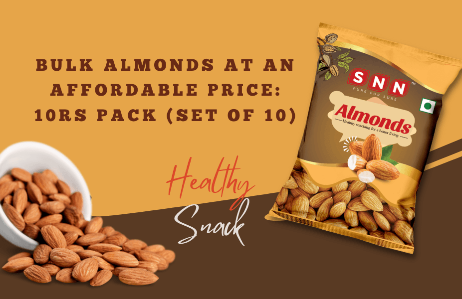 Bulk Almonds at an Affordable Price: 10rs Pack (Set of 10)