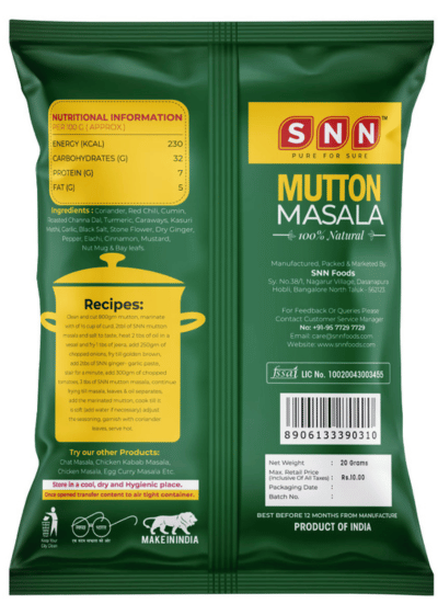 Mutton Masala (Set of 10) - SNN Foods