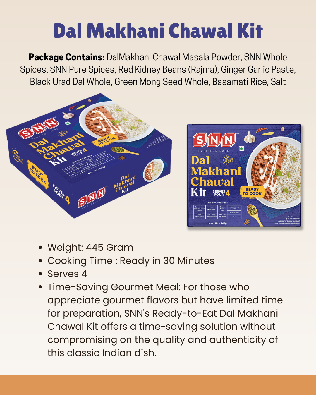 SNN Chole chawal, Dalmakhani chawal & Hyderabadi biryani Kits combo