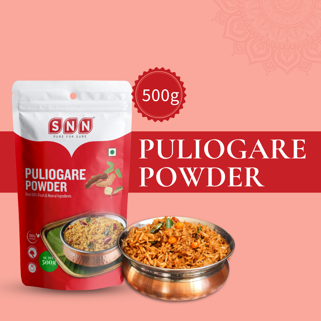 SNN Puliogare Powder & Rava Idli Mix Combo - 500g Each - SNN Foods
