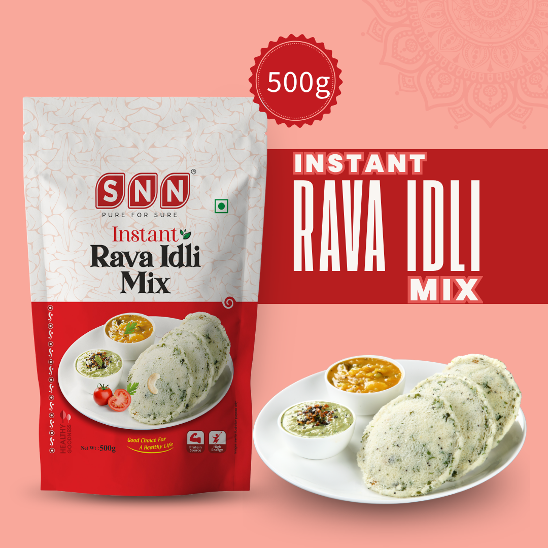 SNN Puliogare Powder & Rava Idli Mix Combo - 500g Each - SNN Foods
