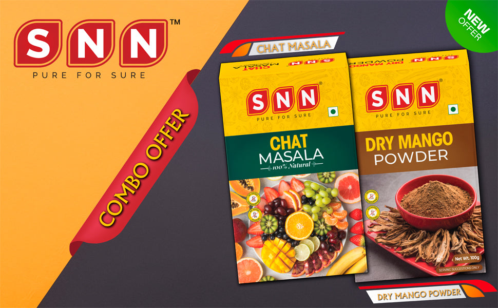 SNN Chat Masala & Dry Mango Powder - 100g each - SNN Foods