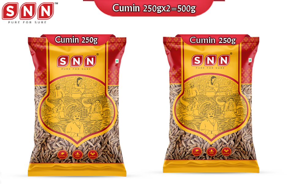 SNN Jeera/Cumin pack of 2 - 250g each - SNN Foods