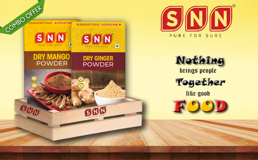 SNN Dry Ginger Powder & Dry Mango Powder Combo -100g each - SNN Foods