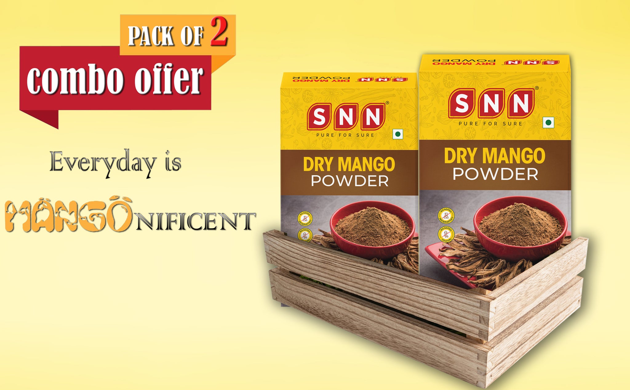 SNN Dry Mango Powder Pack of 2- 100g each - SNN Foods