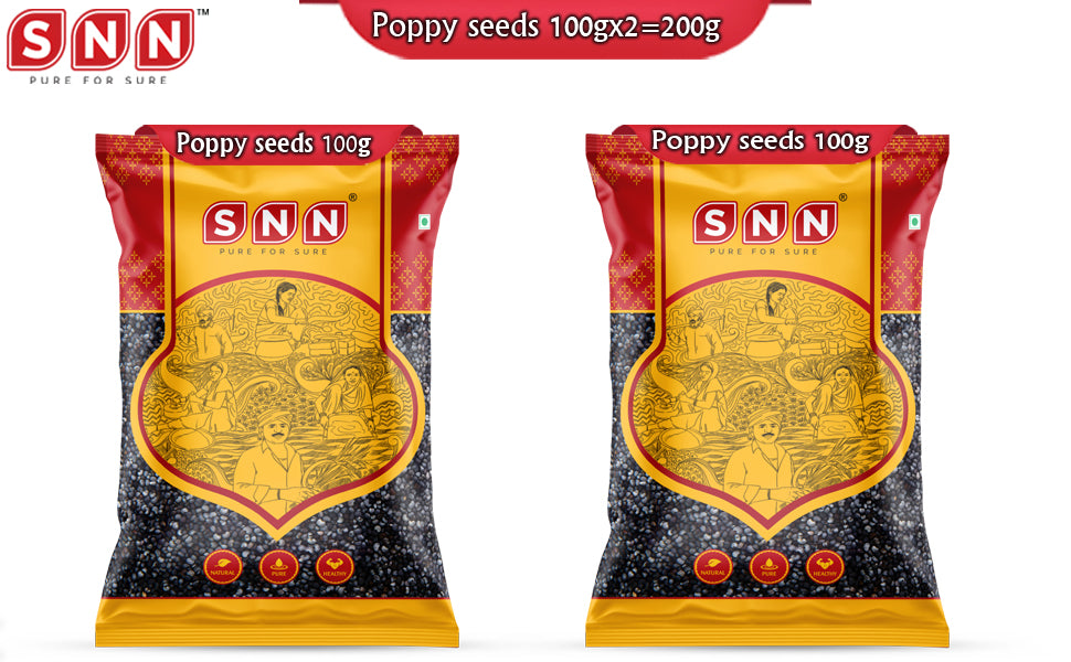 SNN Poppy Seeds Pack of 2 - 100g each - SNN Foods