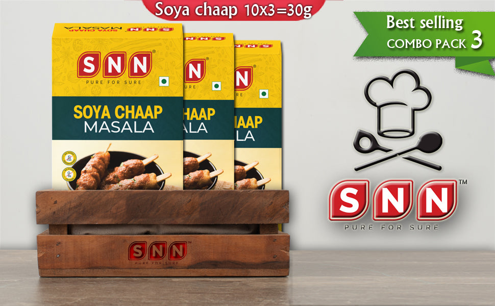 SNN Soya Chaap Masala Pack of 3 - 10g each - SNN Foods