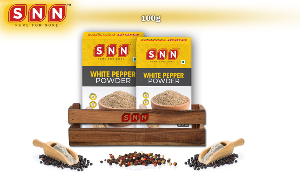 SNN White Pepper Powder Pack of 2 - 100g each - SNN Foods